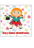Magician Female Edible Icing Cake Topper or Ribbon 02