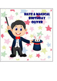 Magician Male Edible Icing Cake Topper or Ribbon 01