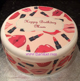 Make Up Beauty Edible Icing Cake Topper 01