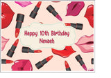 Make Up Beauty Edible Icing Cake Topper 01