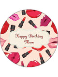 Make Up Beauty Edible Icing Cake Topper 01