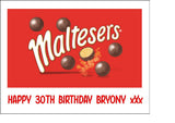 Maltesers Chocolate Edible Icing Cake Topper