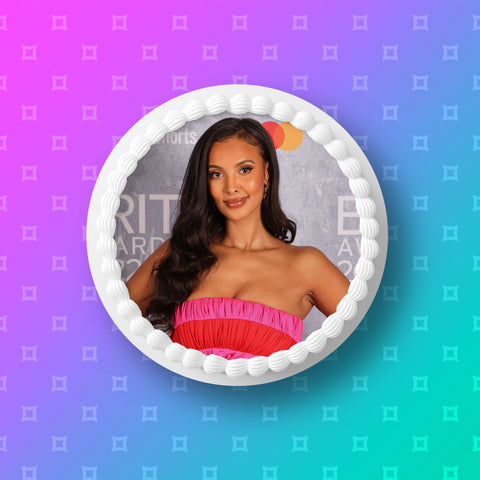 Maya Jama 02 Edible Icing Cake Topper or Ribbon