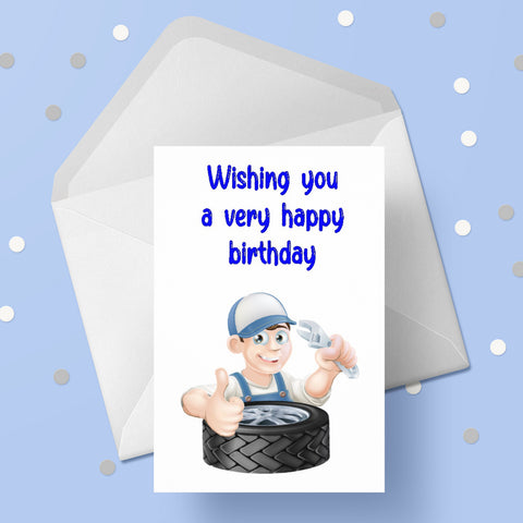Mechanic Birthday Card