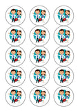 Doctor & Nurse Edible Icing Cake Topper or Ribbon 02