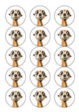 Meerkat 03 Edible Icing Cake Topper or Ribbon