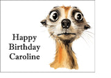 Meerkat 03 Edible Icing Cake Topper or Ribbon