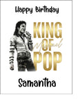 Michael Jackson 04 Edible Icing Cake Topper or Ribbon
