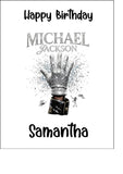 Michael Jackson 05 Edible Icing Cake Topper or Ribbon