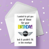 Funny Mini Car Birthday Card