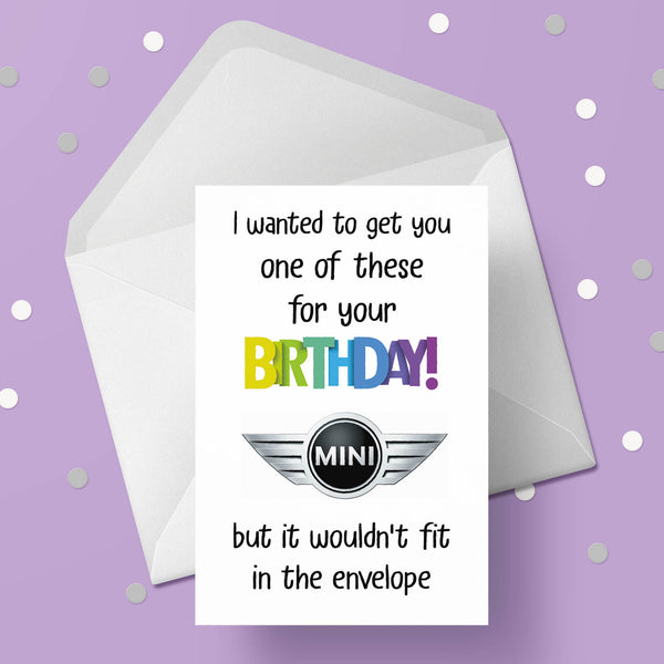 Funny Mini Car Birthday Card