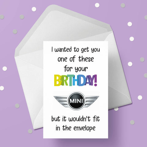 Mini Car Funny Birthday Card