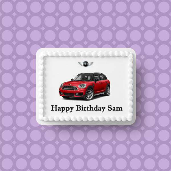 Mini Countryman Edible Icing Cake Topper or Ribbon
