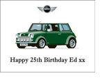Mini Car 03 Edible Icing Cake Topper or Ribbon