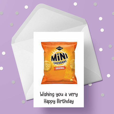 Mini Cheddars Birthday Card