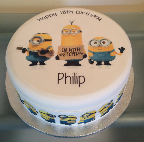 Minions 05 Edible Icing Cake Topper - Despicable Me