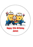 Minions 03 Edible Icing Cake Topper - Despicable Me