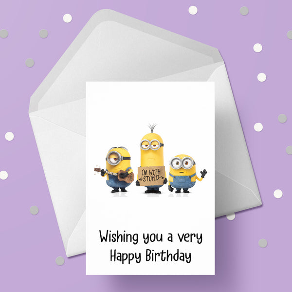 Minions 05 Birthday Card