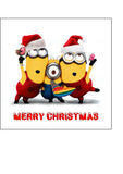 Christmas Minions Edible Icing Cake Topper or Ribbon