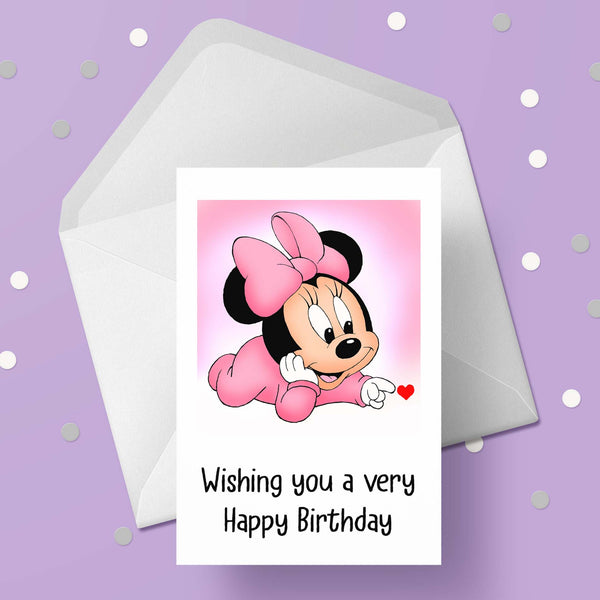 Minnie Mouse Birthday Card 01