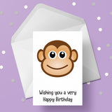 Monkey 01 Birthday Card