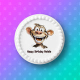 Monkey 03 Edible Icing Cake Topper