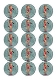 Bodybuilding Lady Edible Icing Cake Topper or Ribbon