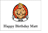 Bodybuilder 01 Edible Icing Cake Topper or Ribbon
