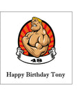 Bodybuilder 01 Edible Icing Cake Topper or Ribbon