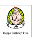 Bodybuilder 02 Edible Icing Cake Topper or Ribbon