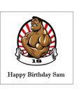Bodybuilder 03 Edible Icing Cake Topper or Ribbon