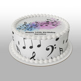 Music Notes Edible Icing Cake Topper 01
