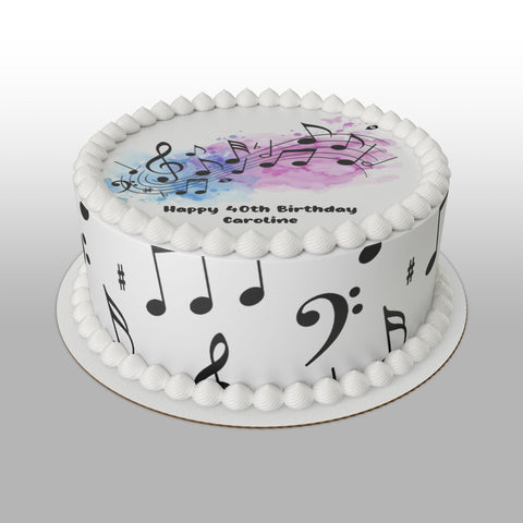 Music Notes 01 Edible Icing Cake Topper