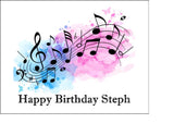 Music Notes Edible Icing Cake Topper 01