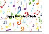 Music Notes Edible Icing Cake Topper 03