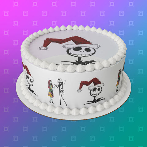 The nightmare before Christmas 02 Edible Icing Cake Topper or Ribbon