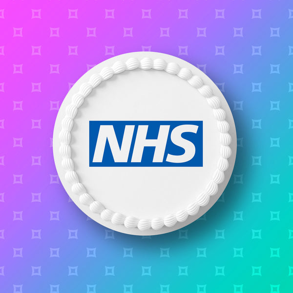 NHS Logo Edible Icing Cake Topper or Ribbon