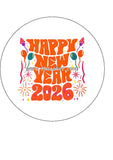 2026 Happy New Year Edible Icing Cake Topper 02