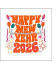 2026 Happy New Year Edible Icing Cake Topper 02
