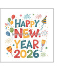 2026 Happy New Year Edible Icing Cake Topper 03