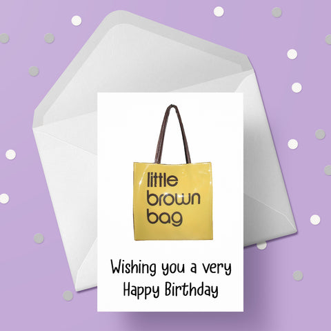 New York 03 Birthday Card - Bloomingdale's NY Little Brown Bag