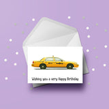New York 05 Birthday Card - NY Yellow Cab