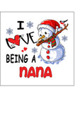 Nana Christmas Cake Topper - I love being a Snow Lady
