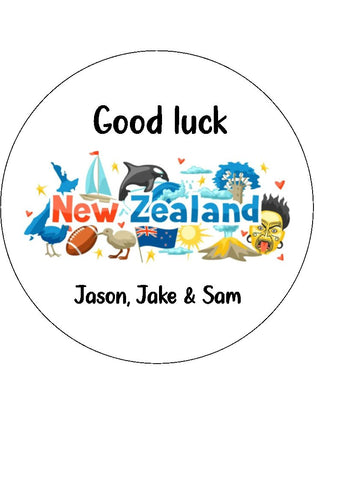 New Zealand Edible Icing Cake Topper or Ribbon