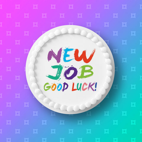 New Job Edible Icing Cake Topper 04