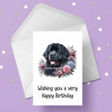 Newfoundland Dog Birthday Card 01