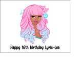Nicki Minaj 01 Edible Icing Cake Topper or Ribbon