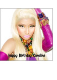 Nicki Minaj 02 Edible Icing Cake Topper or Ribbon