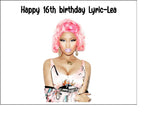 Nicki Minaj 03 Edible Icing Cake Topper or Ribbon