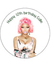 Nicki Minaj 03 Edible Icing Cake Topper or Ribbon